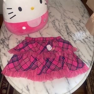 *donated* Hello Kitty Sanrio Plaid Lace Skort